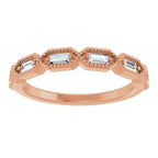 Beaded Baguette Anniversary Band
