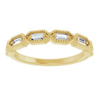 Beaded Baguette Anniversary Band
