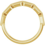 Beaded Baguette Anniversary Band
