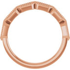 Beaded Baguette Anniversary Band