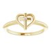 Accented Cross & Heart Ring