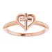 Accented Cross & Heart Ring