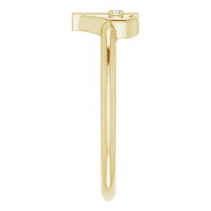 Accented Cross & Heart Ring
