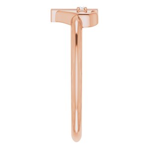 Accented Cross & Heart Ring