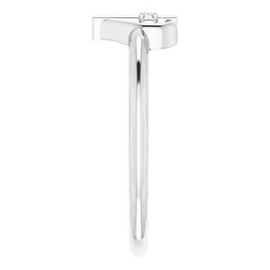 Accented Cross & Heart Ring