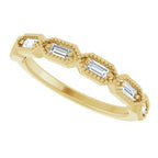 Beaded Baguette Anniversary Band