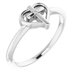 Accented Cross & Heart Ring