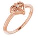 Accented Cross & Heart Ring