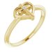 Accented Cross & Heart Ring