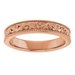 Milgrain Edge Floral Flat Band