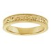 Milgrain Edge Floral Flat Band