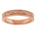 Milgrain Edge Floral Flat Band