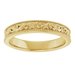 Milgrain Edge Floral Flat Band