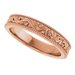 Milgrain Edge Floral Flat Band