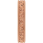 Milgrain Edge Floral Flat Band
