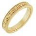 Milgrain Edge Floral Flat Band