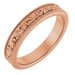 Milgrain Edge Floral Flat Band