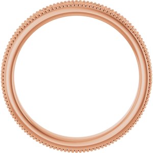Milgrain Edge Floral Flat Band