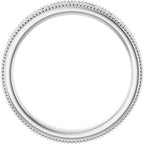 Milgrain Edge Floral Flat Band