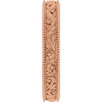 Milgrain Edge Floral Flat Band
