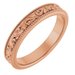 Milgrain Edge Floral Flat Band