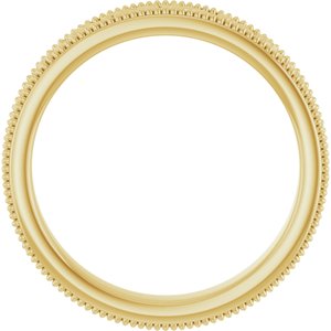 Milgrain Edge Floral Flat Band