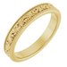 Milgrain Edge Floral Flat Band