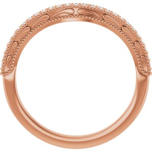 Accented Vintage-Inspired Engagement Ring or Band