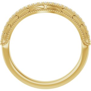 Accented Vintage-Inspired Engagement Ring or Band