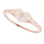 Youth Heart & Cross Ring