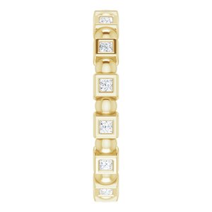 Bezel-Set Beaded Eternity Band