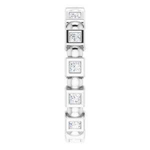 Bezel-Set Beaded Eternity Band