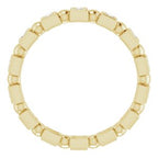 Bezel-Set Beaded Eternity Band