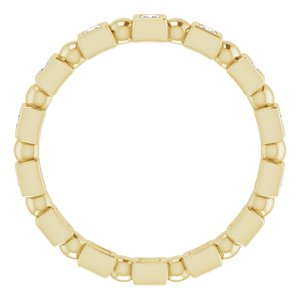 Bezel-Set Beaded Eternity Band