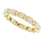 Bezel-Set Beaded Eternity Band