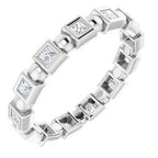 Bezel-Set Beaded Eternity Band