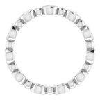 Bezel-Set Beaded Eternity Band