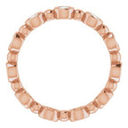 Bezel-Set Beaded Eternity Band