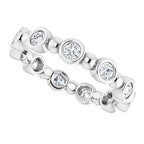 Bezel-Set Beaded Eternity Band