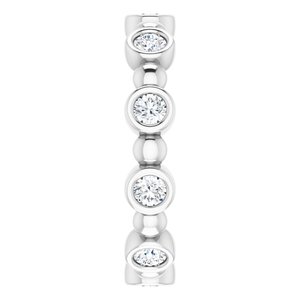 Bezel-Set Beaded Eternity Band