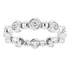 Bezel-Set Beaded Eternity Band