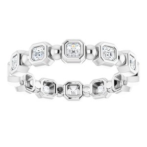 Bezel-Set Beaded Eternity Band
