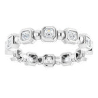 Bezel-Set Beaded Eternity Band
