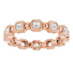 Bezel-Set Beaded Eternity Band