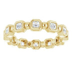 Bezel-Set Beaded Eternity Band