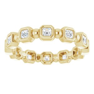 Bezel-Set Beaded Eternity Band