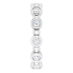Bezel-Set Beaded Eternity Band