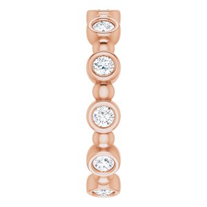 Bezel-Set Beaded Eternity Band