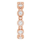 Bezel-Set Beaded Eternity Band