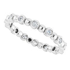 Bezel-Set Beaded Eternity Band